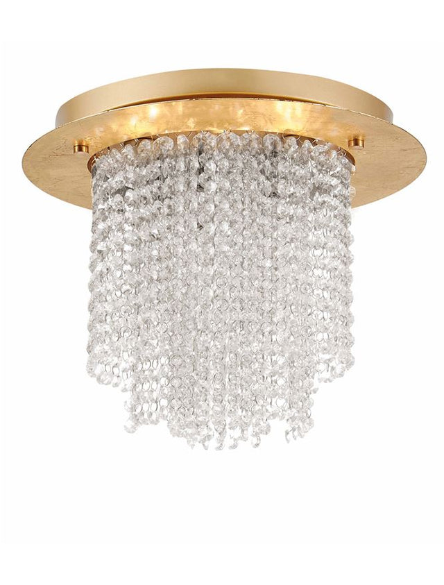 FONTANA Golden Leaf Metal K9 Crystal LED G9 5x5 Watt 230 Volt IP20 Bulb Excluded D: 40 H: 32 cm