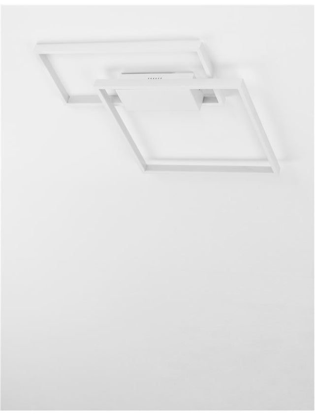 PORTO Sandy White Steel Aluminium & Acrylic LED 30 Watt 230 Volt 2030Lm 3000K IP20 L: 45 W:45 H: 4 cm