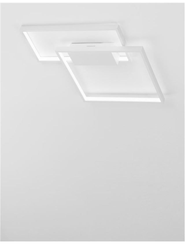 PORTO Sandy White Steel Aluminium & Acrylic LED 30 Watt 230 Volt 2030Lm 3000K IP20 L: 45 W:45 H: 4 cm