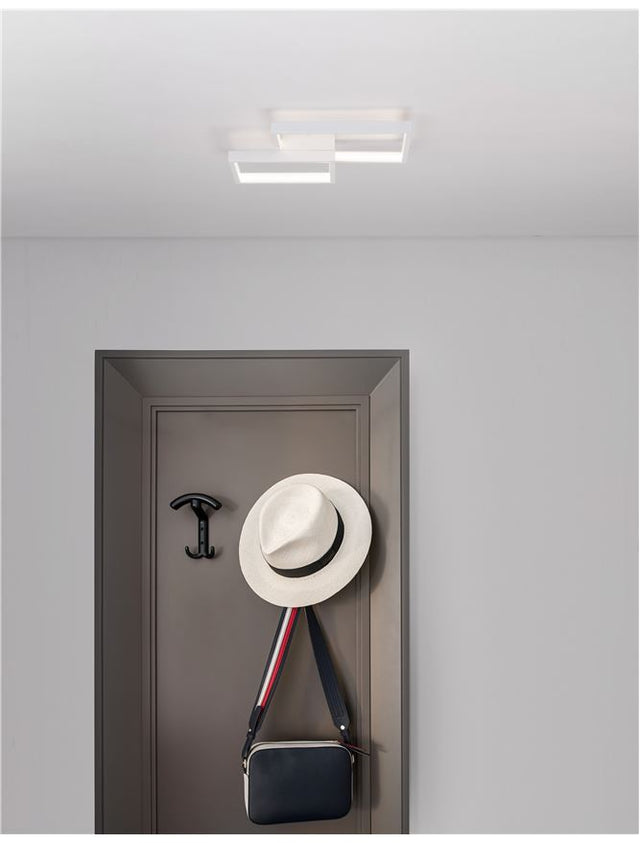 PORTO Sandy White Steel Aluminium & Acrylic LED 19 Watt 230 Volt 1342Lm 3000K IP20 L: 32 W: 32 H: 6 cm