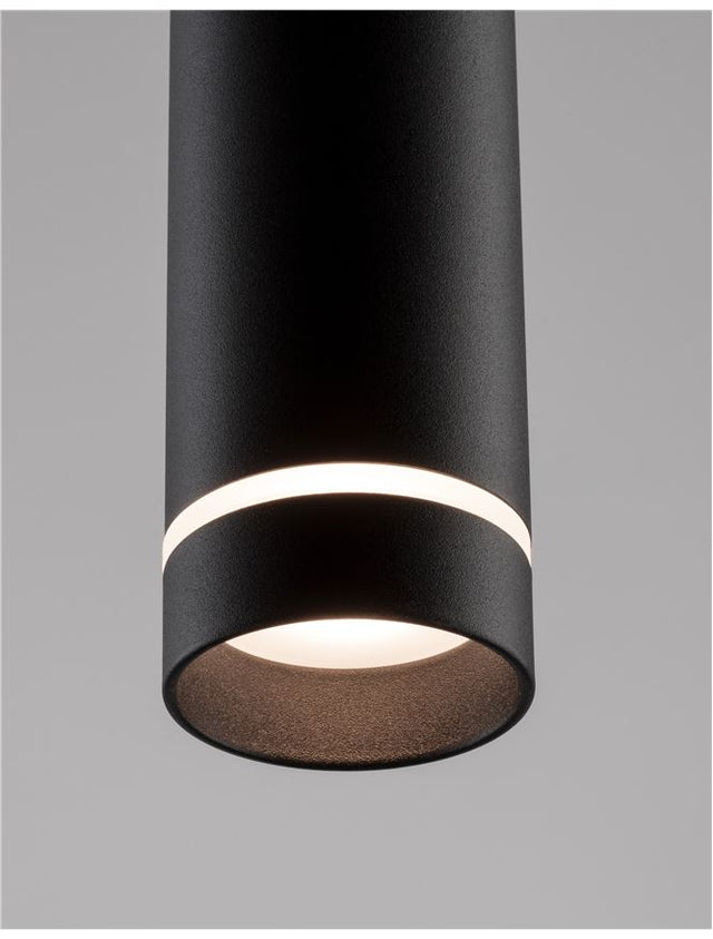 ESCA Sandy Black Aluminium & Acrylic LED GU10 1x10 Watt IP20 220-240 Volt Bulb Excluded D: 6 H1: 30 H2: 150 cm