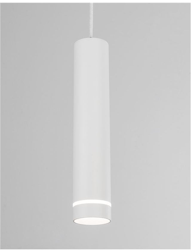 ESCA Sandy White Aluminium & Acrylic LED GU10 1x10 Watt IP20 220-240 Volt Bulb Excluded D: 6 H1: 30 H2: 150 cm