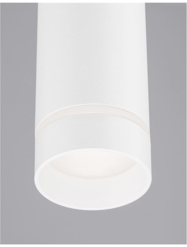 ESCA Sandy White Aluminium & Acrylic LED GU10 1x10 Watt IP20 220-240 Volt Bulb Excluded D: 6 H1: 30 H2: 150 cm