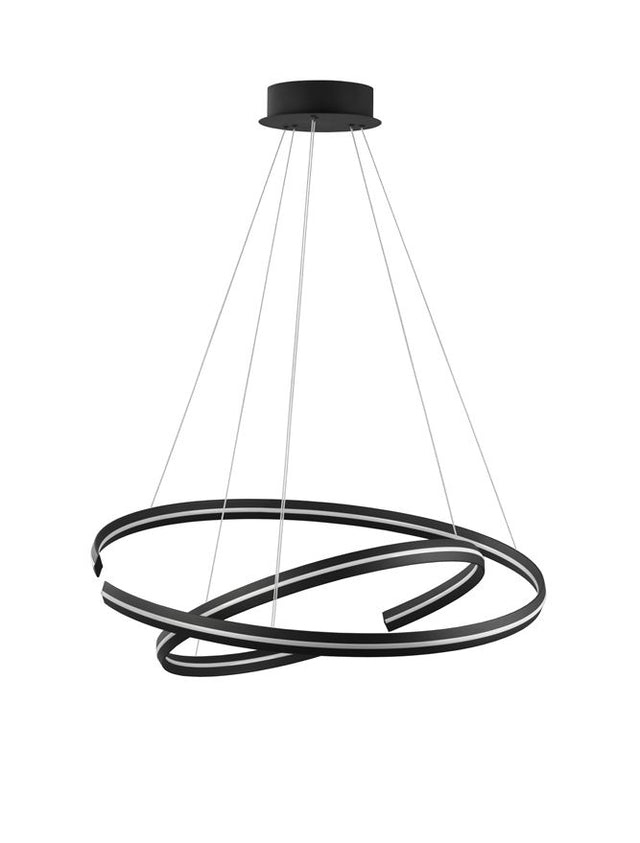 TORRENTE Sandy Black Aluminium & Acrylic Adjustable LED 93 Watt 230 Volt 3422Lm 3000K IP20 D: 80 W: 80 H: 120 cm Dimmable