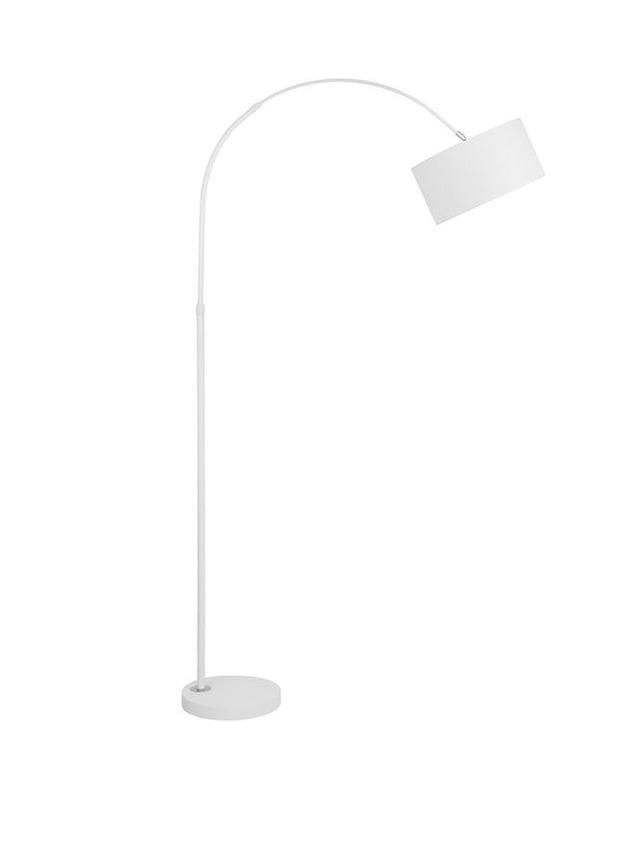 SAMA White Fabric Shade White Aluminium Base LED E27 1x12 Watt 230 Volt IP20 Bulb Excluded L: 90 H: 180 cm