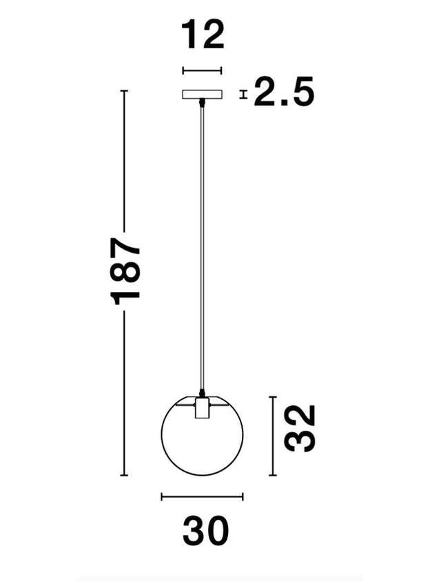 MIRALE Gold Metal Clear Glass & Black PVC Wire LED E27 1x12 Watt 230 Volt IP20 Bulb Excluded D: 30 H1: 32 H2: 187 cm