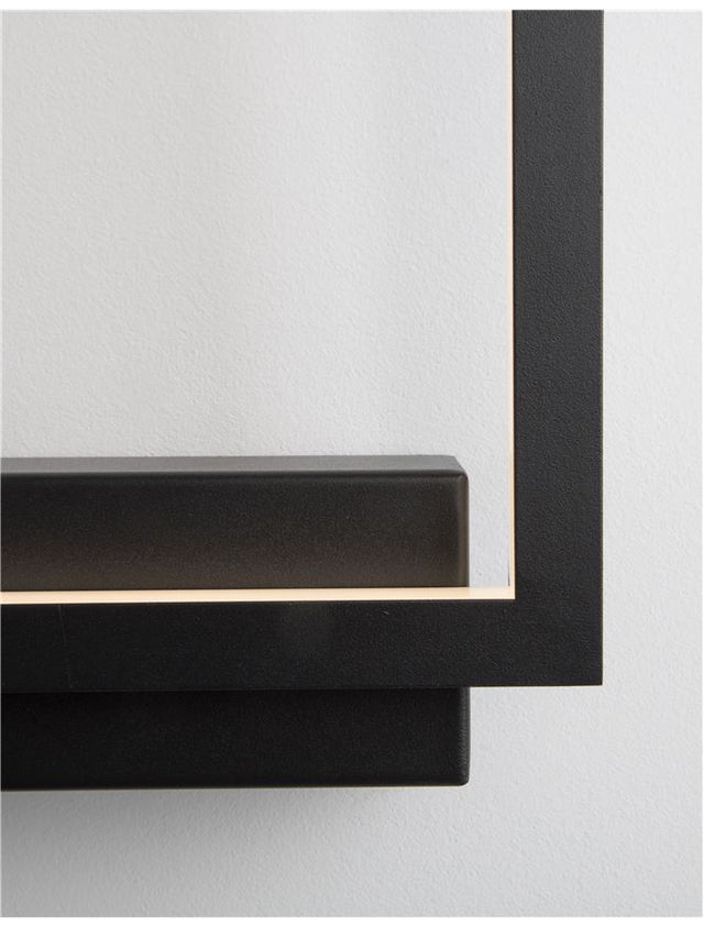 CORNICE Sandy Black Aluminium & Acrylic LED 18 Watt 230 Volt 1080Lm 3000K IP20 L: 21 W: 6 H: 25 cm