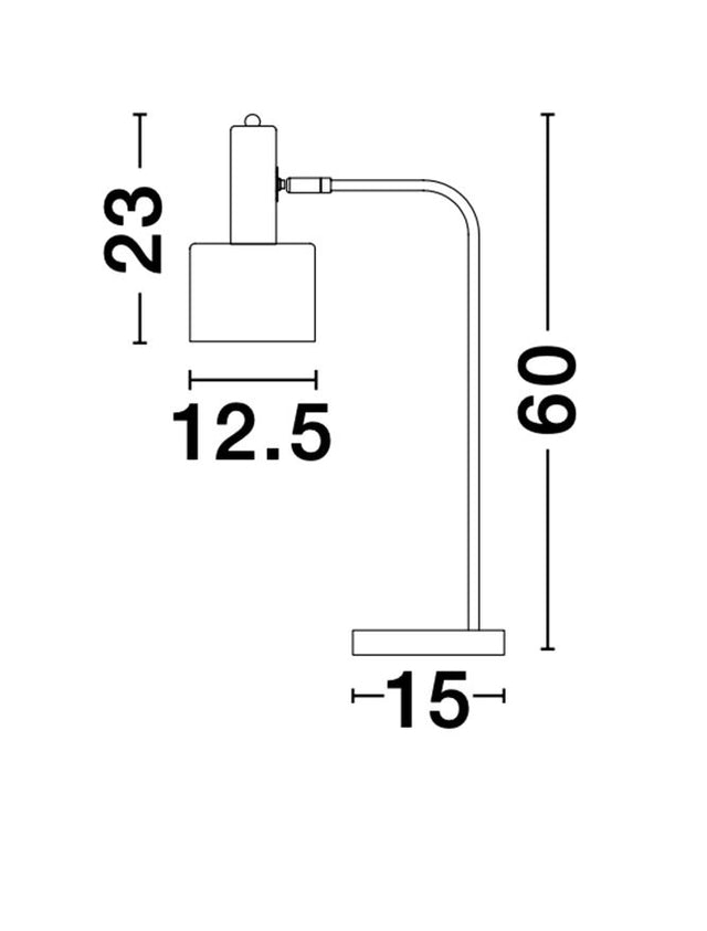 PAZ Gold MetalWhite Metal Shade White Base LED E27 1x12 Watt 230 Volt IP20 Bulb Excluded D: 12.5 H: 60 cm