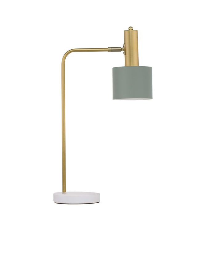 PAZ Gold Metal Mint Metal Shade White Base LED E27 1x12 Watt 230 Volt IP20 Bulb Excluded D: 12.5 H: 60 cm