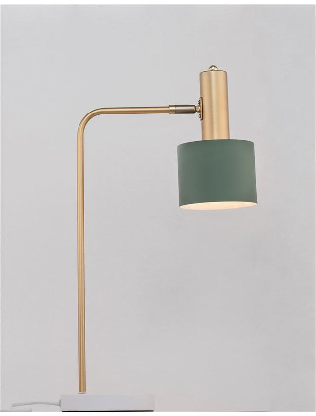 PAZ Gold Metal Mint Metal Shade White Base LED E27 1x12 Watt 230 Volt IP20 Bulb Excluded D: 12.5 H: 60 cm