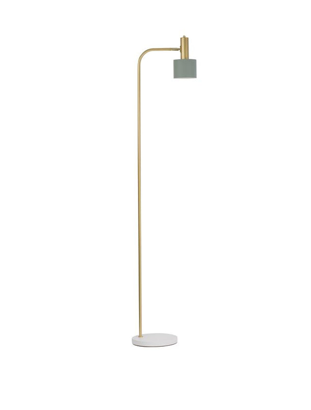 PAZ Gold Metal Mint Metal Shade White Base LED E27 1x12 Watt 230 Volt IP20 Bulb Excluded D: 12.5 H: 165 cm