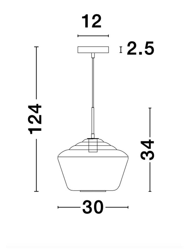 PRISMA Clear Glass Gold Metal LED E27 1x12 Watt 230 Volt IP20 Bulb Excluded D: 30 H1: 34 H2: 124 cm