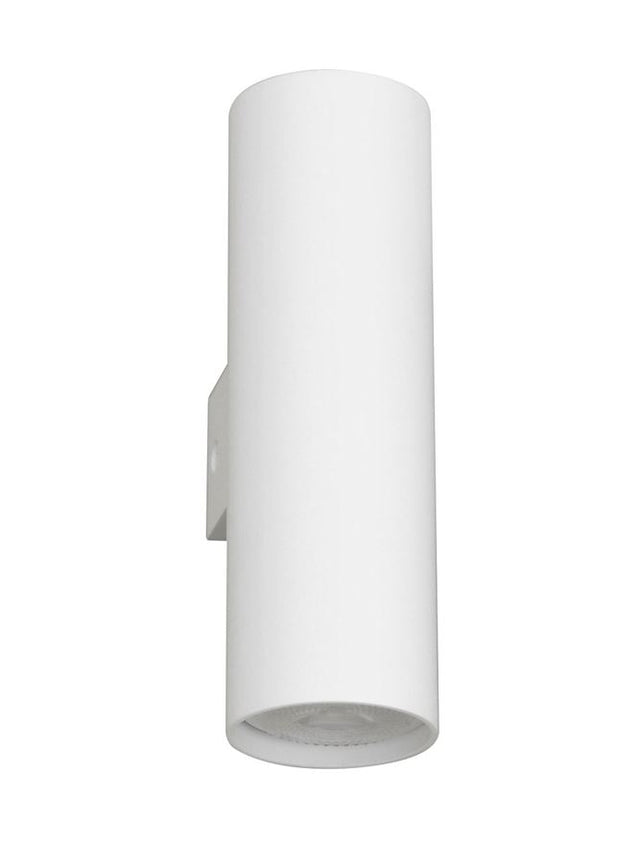 NOSA Sandy White Aluminium LED GU10 2x10 IP20 220-240 Volt Bulb Excluded D: 5.6 W: 8 H: 18 cm