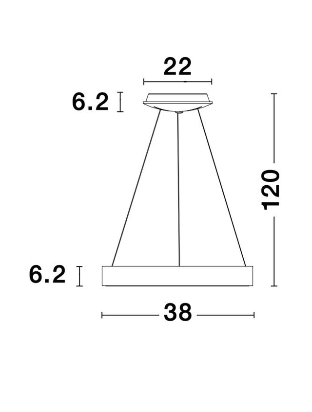 RANDO THIN Brushed Coffee Aluminium & Acrylic LED 30 Watt 230 Volt 1950Lm 3000K IP20 D: 38 H: 120 cm