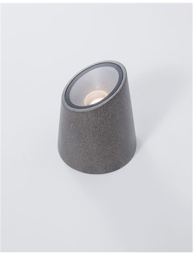 FOX Dark Gray Sandstone Glass Diffuser LED GU10 1x7 Watt IP65 100-240 Volt Bulb Excluded
D: 14 H: 16 cm