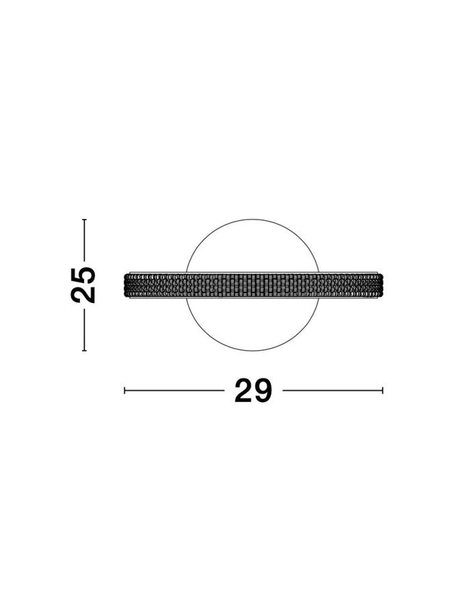 NAGER Sandy Black Aluminium & Acrylic LED 11 Watt 230 Volt 536Lm 3000K IP20 D: 29 W: 25 H: 30 cm