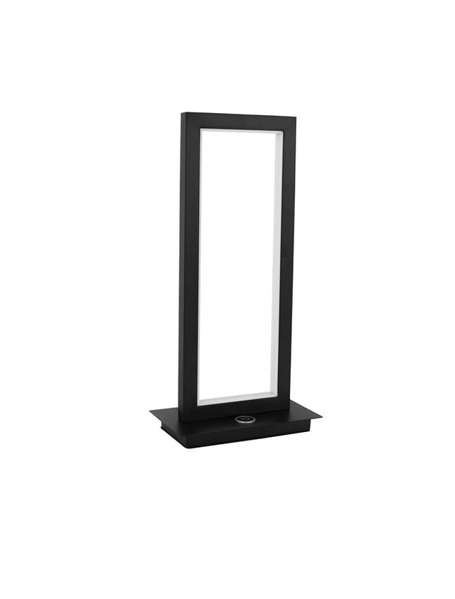 WENNA Matt Black Aluminium & Acrylic 3 Step Touch Dimmable LED 12 Watt 230 Volt 750Lm 3000K IP20 L: 17.5 W: 10 H: 36 cm