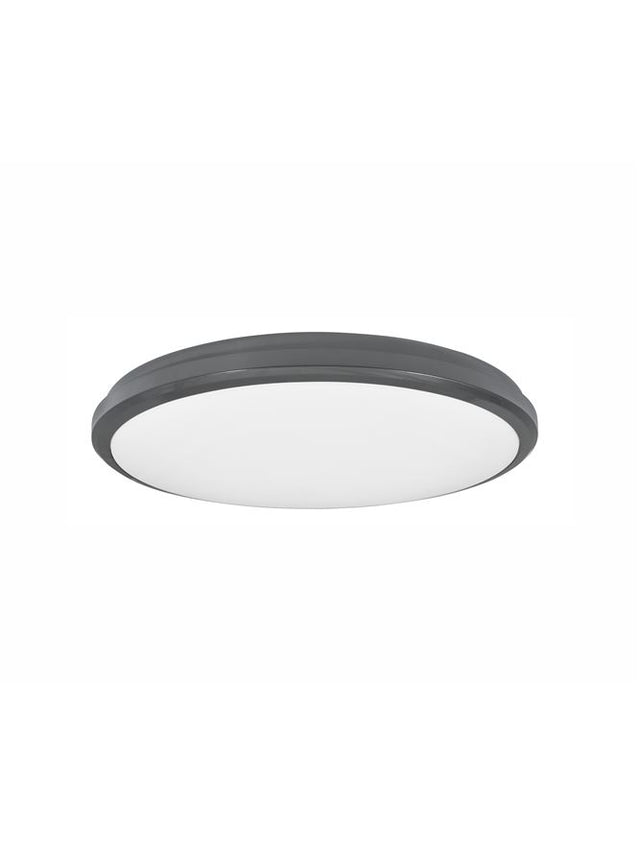 TOMMY Dark Gray ABS & Acrylic Diffuser LED 30 Watt 2400Lm 3000K D: 32 H: 6 cm IP54