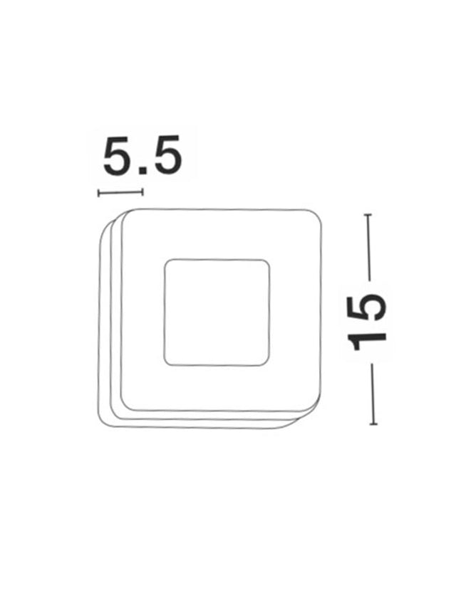 TUNE Sandy White Alum. & Acrylic LED 9 Watt 620Lm 3000K L: 15 W: 5.5 H: 15 cm IP65