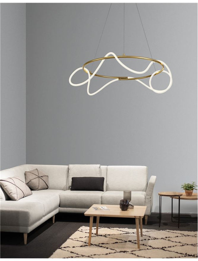 TIRIAC Gold Aluminium & Acrylic LED 43 Watt 230 Volt 4581Lm 3000K IP20 D: 70 H: 120 cm