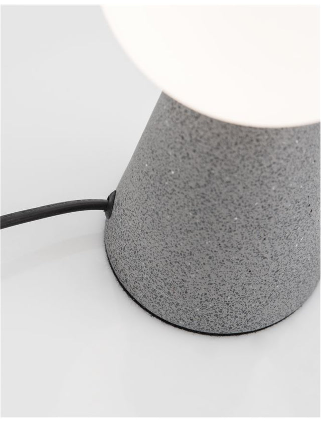 ZERO Gray Concrete & Opal Glass LED G9 1x5 Watt 230 Volt IP20 Bulb Excluded D: 10 H: 20 cm