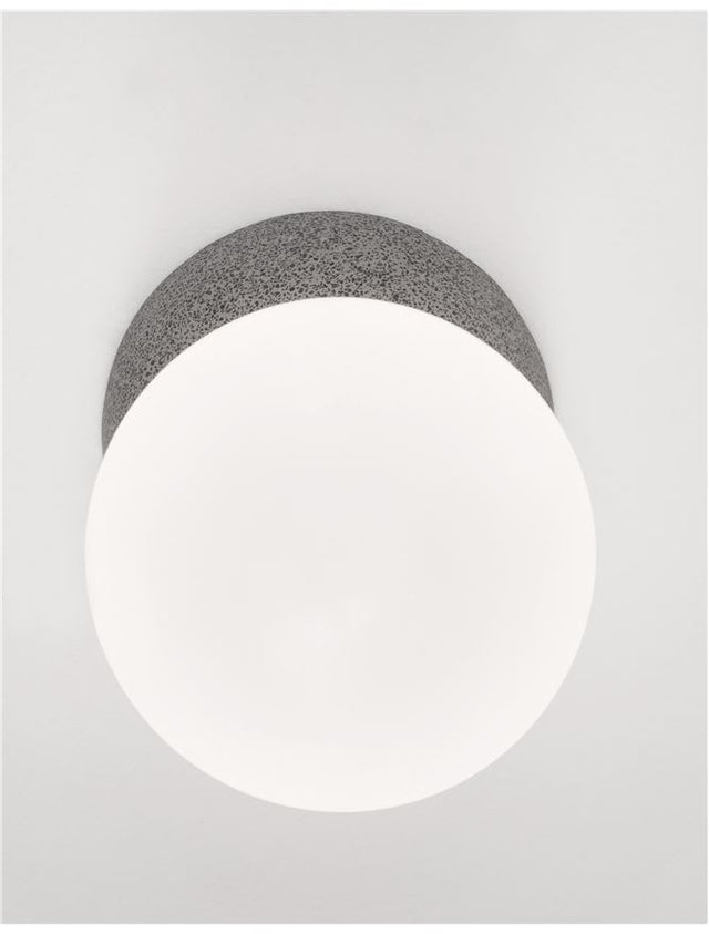 ZERO Gray Concrete & Opal Glass LED G9 1x5 Watt IP20 220-240 Volt Bulb Excluded D: 10 W:14 H: 10 cm