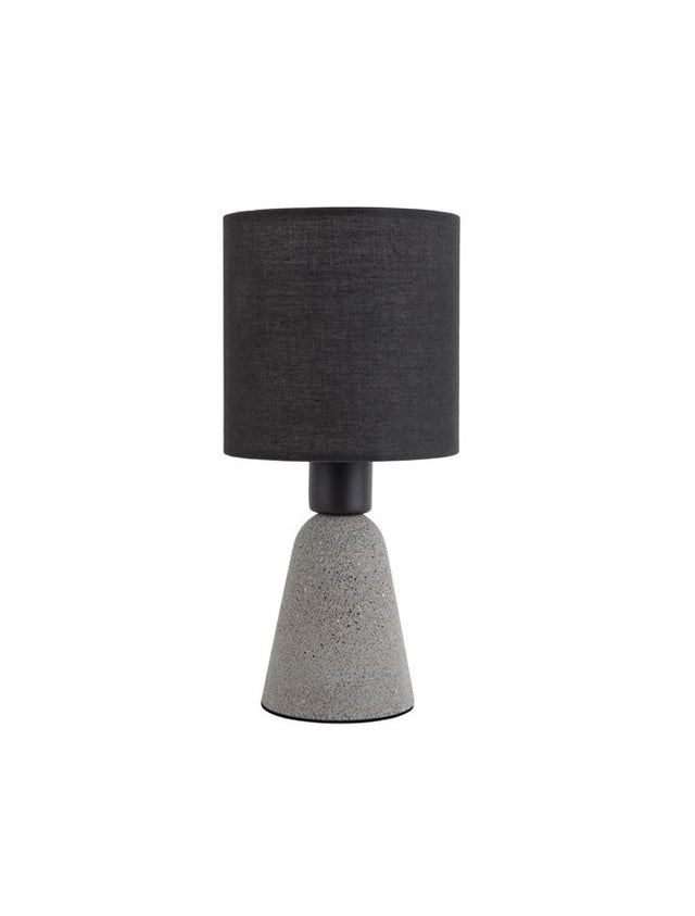 ZERO Gray Concrete & Black Fabric Shade LED E14 1x5 Watt 230 Volt IP20 Bulb Excluded D: 12 H: 22.5 cm