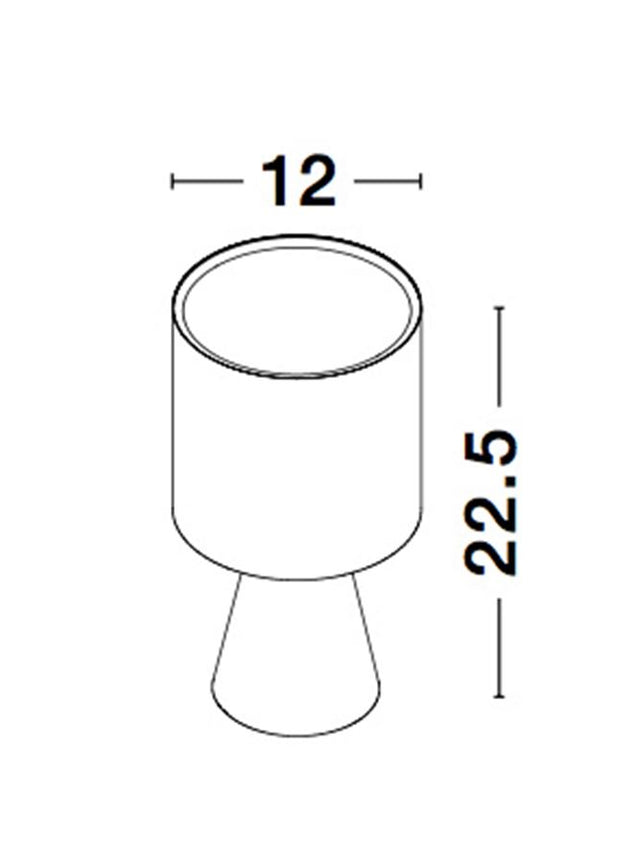 ZERO White Gypsum & White Fabric Shade LED E14 1x5 Watt 230 Volt IP20 Bulb Excluded D: 12 H: 22.5 cm