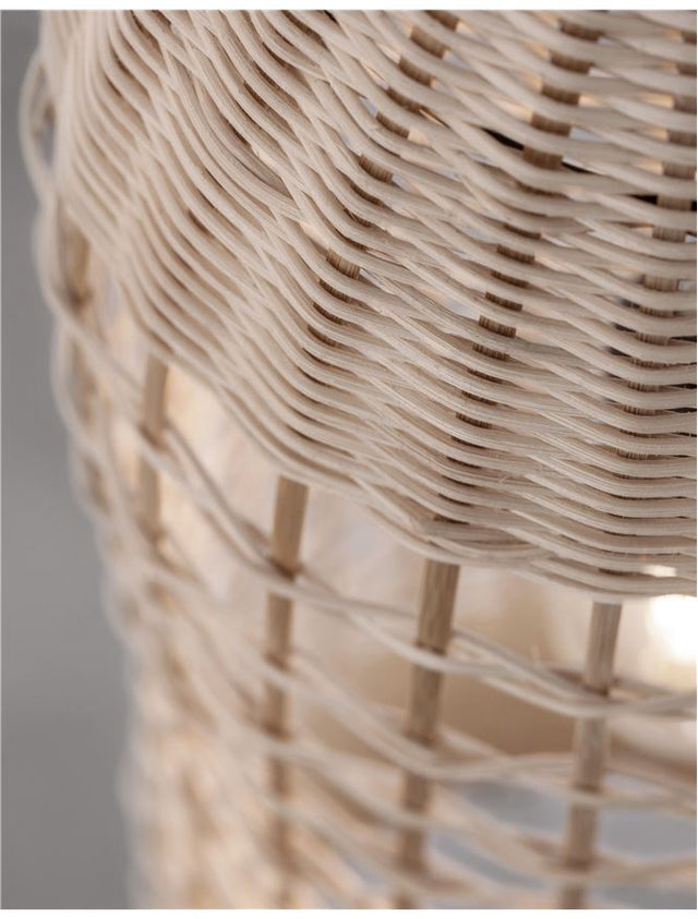 MIA Pendant light, Iron & Rattan, Natural colour, D:20*76*250