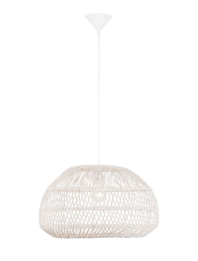 MELODY Natural Ratan Black Fabric Wire & Base LED E27 1x12W IP20 Bulb Excluded D: 50.5 H1: 30 H2: 250 cm