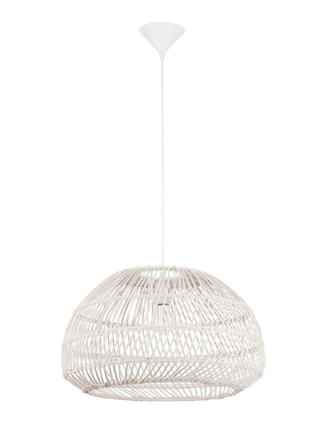 MELODY Natural Ratan Black Fabric Wire & Base LED E27 1x12W IP20 Bulb Excluded D: 50.5 H1: 30 H2: 250 cm