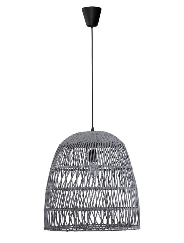 DESTIN Pendant light, Iron & Rattan, Grey colour, D:46.5*46*250