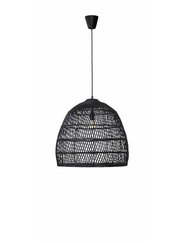 DESTIN Pendant light, Iron & Rattan, Black colour, D:53*49*250