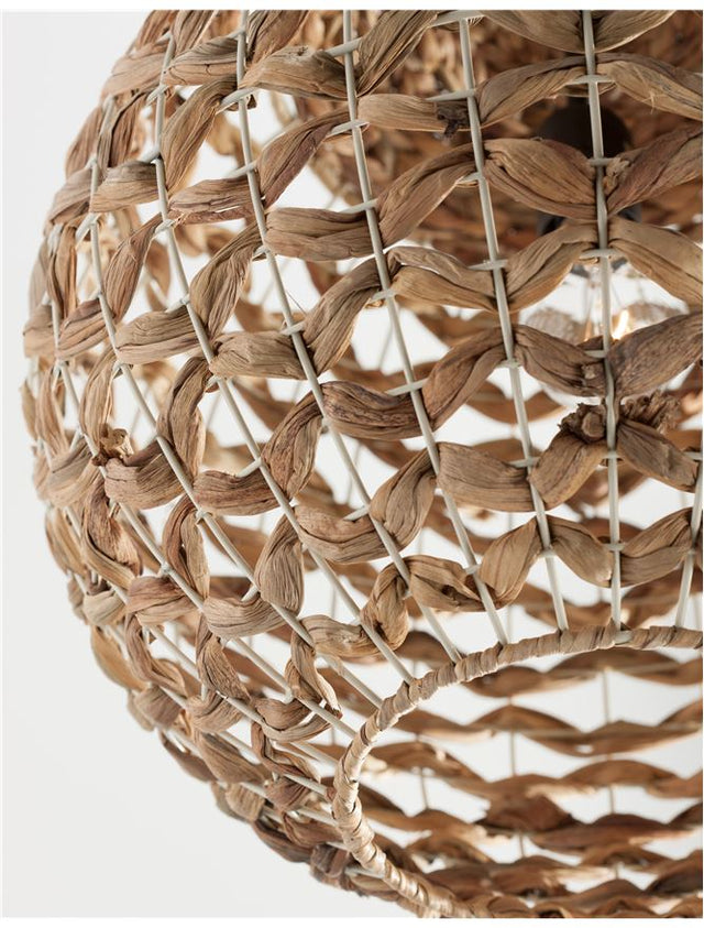 GRIFFIN Pendant light, Iron & Water Hyacinth, Natural colour, D:40*37*250