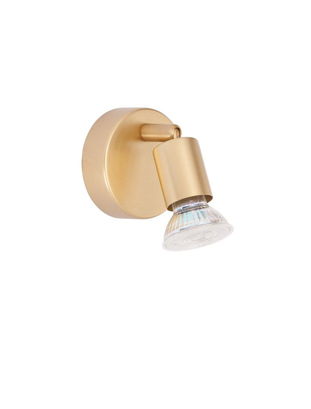 LUP Satin Gold Metal LED GU10 1x5 Watt 230 Volt IP20 Bulb Excluded D: 8 W: 6.7 H: 10.9 cm