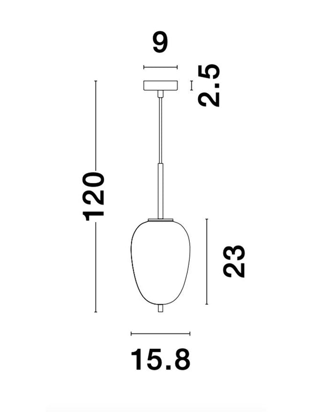 LATO Opal Glass Antique Brass Metal Black Fabric Wire LED E14 1x5 Watt 230 Volt IP20 Bulb Excluded D: 15.8 H1: 23 H2: 120 cm