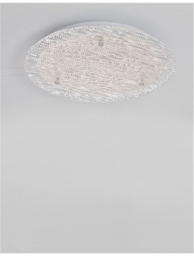 WING White Metal & G lass LED 40 Watt 230 Volt 2400Lm 3000K IP20 D: 53 H: 9 cm