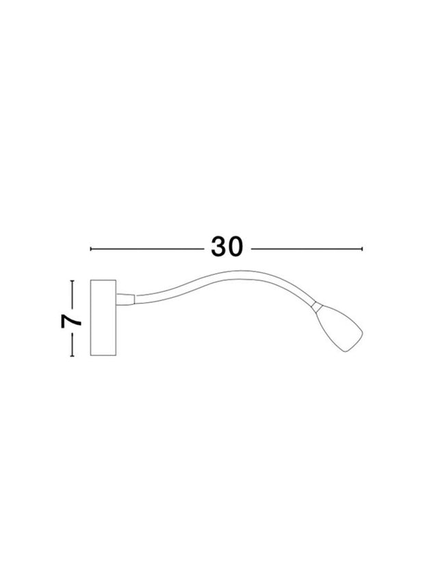 FLEX Sandy White Aluminium Adjustable Switch On/Off LED 3 Watt 190Lm 3000K IP20 D: 7 H: 30 cm