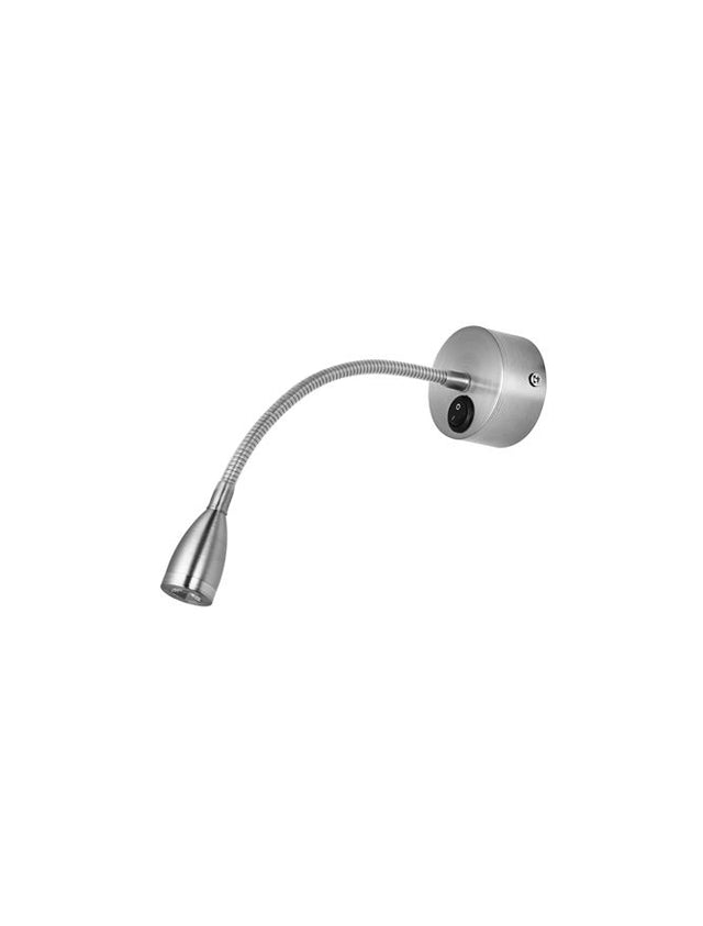 FLEX Chrome Aluminium Adjustable Switch On/Off LED 3 Watt 190Lm 3000K IP20 D: 7 H: 30 cm