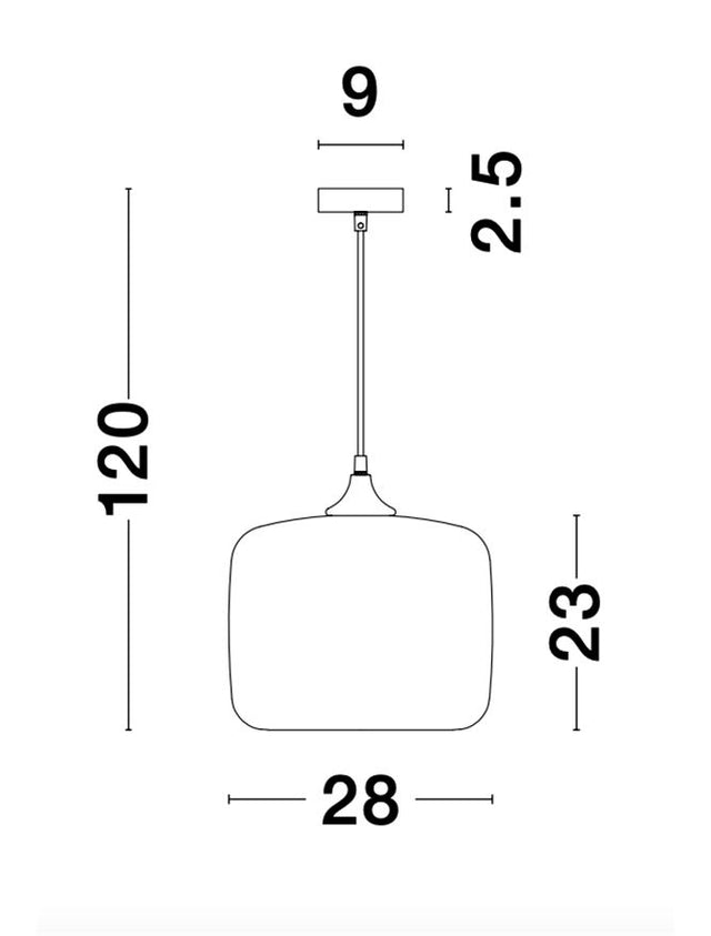 SAVAZ Chrome Glass Black Metal Black Fabric Wire LED E27 1x12 Watt 230 Volt IP20 Bulb Excluded D: 28 H1: 23 H2: 120 cm