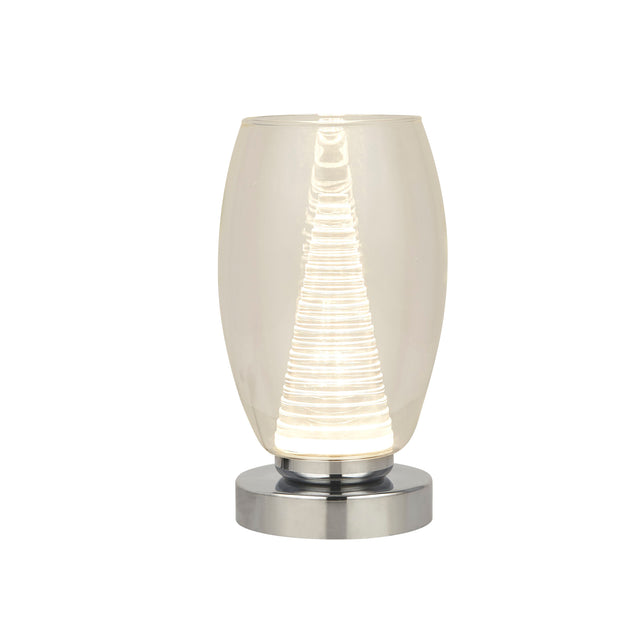 CYCLONE 1LT TABLE LAMP WITH CLEAR GLASS