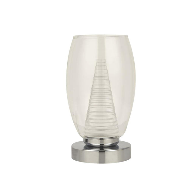 CYCLONE 1LT TABLE LAMP WITH CLEAR GLASS