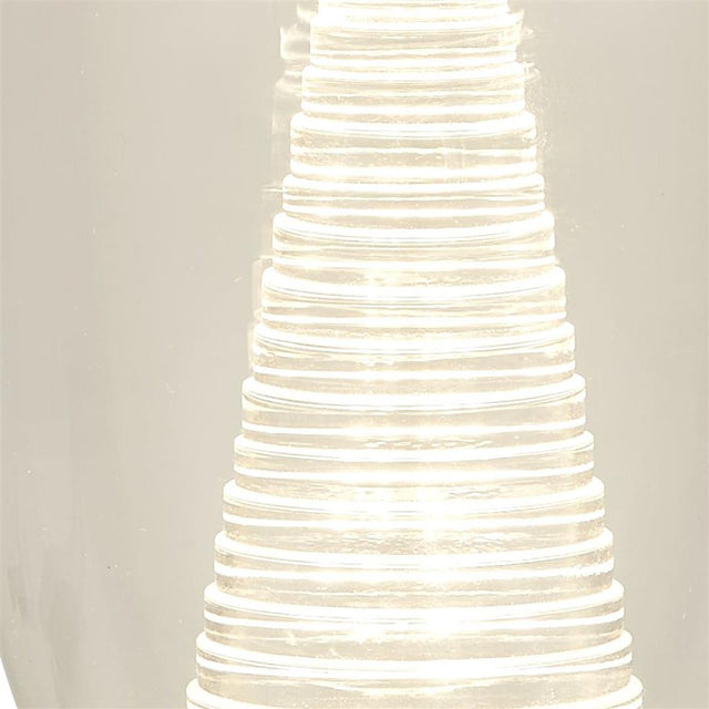 CYCLONE 1LT TABLE LAMP WITH CLEAR GLASS