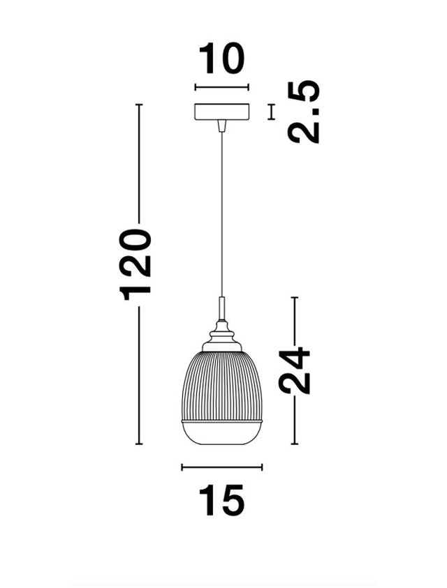 MOND Satin Gold Metal Clear Glass LED E14 1x5 Watt 230 Volt IP20 Bulb Excluded D: 15 H: 120 cm