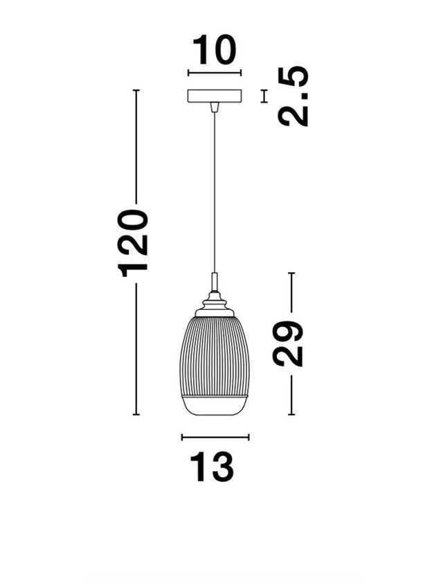 MOND Satin Gold Metal Clear Glass LED E14 1x5 Watt 230 Volt IP20 Bulb Excluded D: 13 H: 120 cm