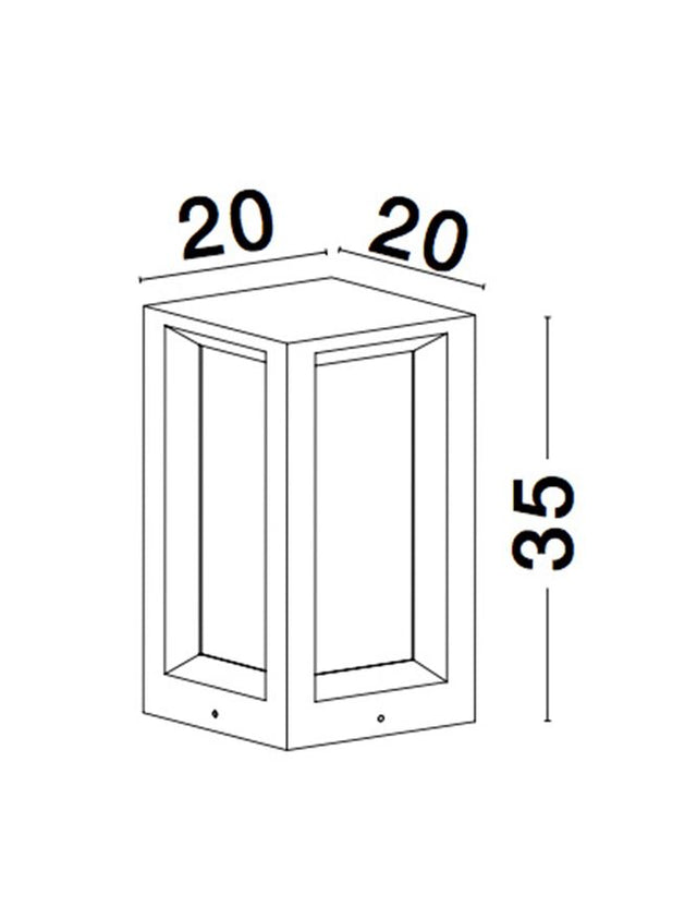 CASTRO Gray Sandstone & Acrylic LED E27 1x12 Watt Bulb Excluded 100-240 Volt IP65
L: 20 W: 20 H: 35 cm