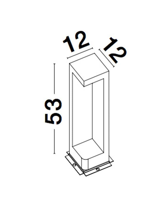 GRANTE Gray Concrete & AluminiumLED 1x5 Watt 365Lm 3000K 220-240 Volt 50Hz IP65
L: 12 W: 12 H: 53 cm