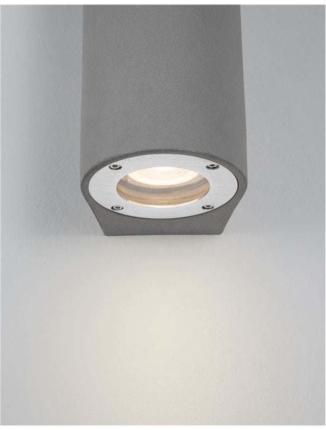 LIDO Gray Concrete Glass Diffuser LED GU10 2x7 Watt IP65 100-240 Volt Bulb Excluded
Light Up & Down D: 8.6 W: 10 H: 18 cm