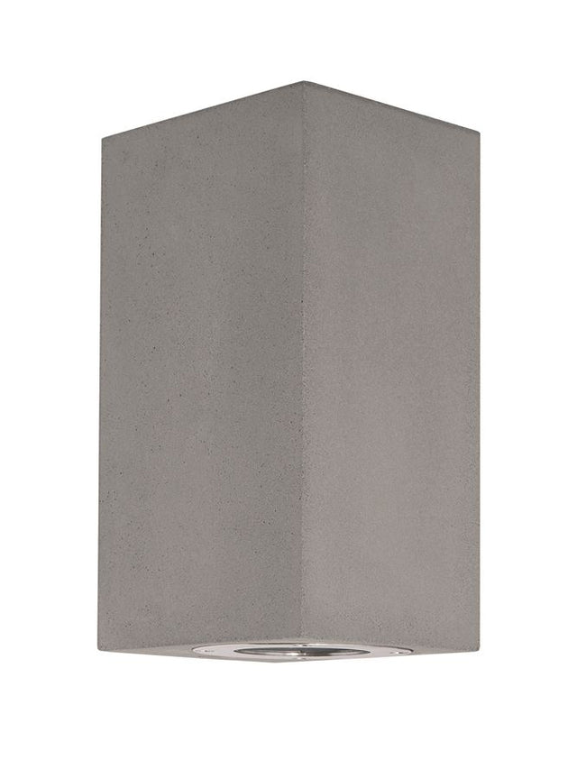 FUENTO Gray Concrete Glass Diffuser LED GU10 2x7 Watt IP65 100-240 Volt Bulb Excluded
Light Up & Down L: 8.6 W: 10 H: 18 cm