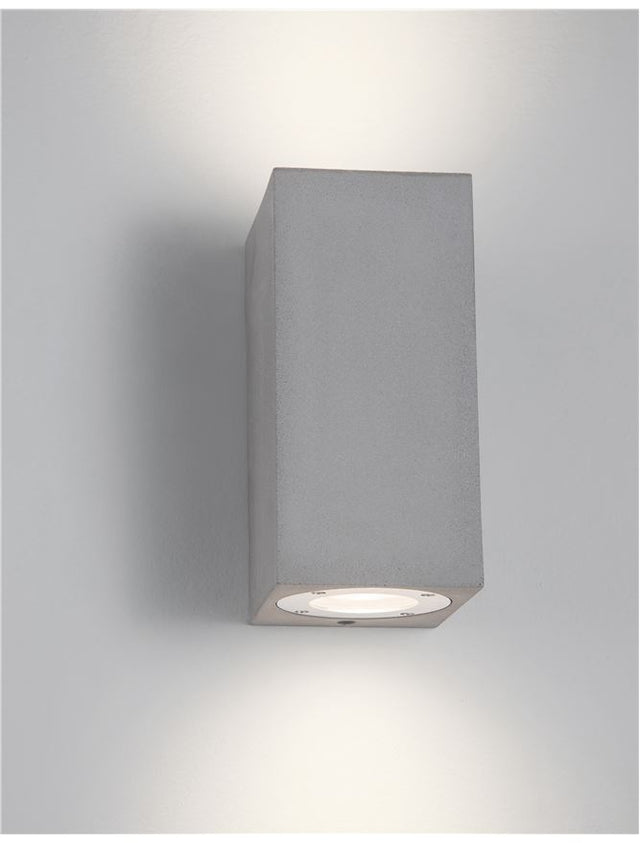 FUENTO Gray Concrete Glass Diffuser LED GU10 2x7 Watt IP65 100-240 Volt Bulb Excluded
Light Up & Down L: 8.6 W: 10 H: 18 cm